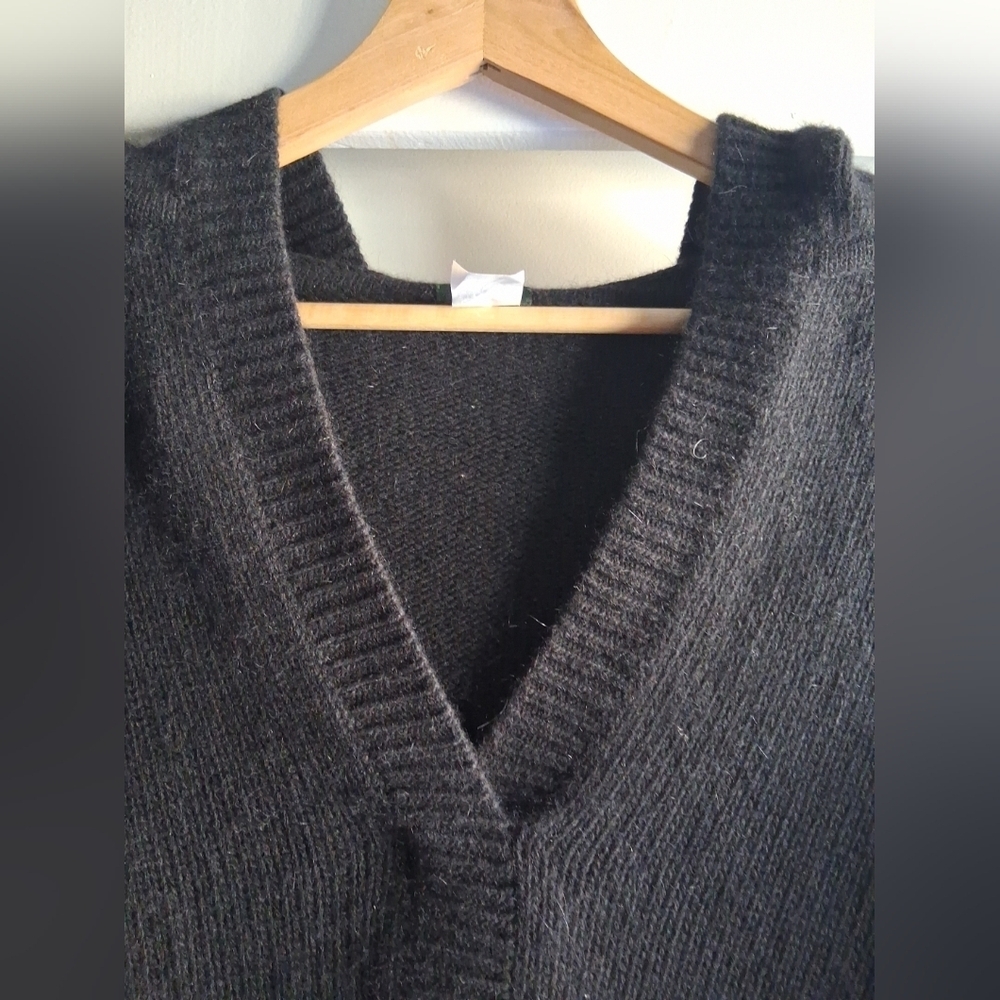 J.Crew Vintage Merino Wool Angora Cashmere Blend Hooded Sweater L - Picture 3 of 7
